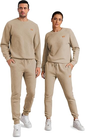 JMIERR Men's 2 Piece Outfits Knit Jacquard Pullover Sweatshirt Tracksuit & Joggers Sweatpants Sweatsuit Sets with Pockets - Image 4