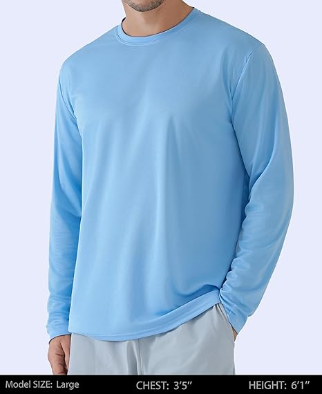 OYGSieg 6 Pack Long Sleeve Shirts for Men Moisture Wicking UPF SPF Sun Protection Tee Shirts Workout T Shirts Casual - Image 6