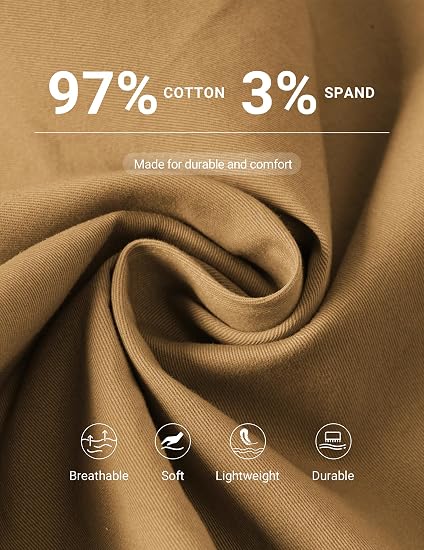COOFANDY Men's Casual Chino Pants Relaxed Fit Drawstring Elastic Waist Lightweight Pant Twill Pleated Trousers - Image 2